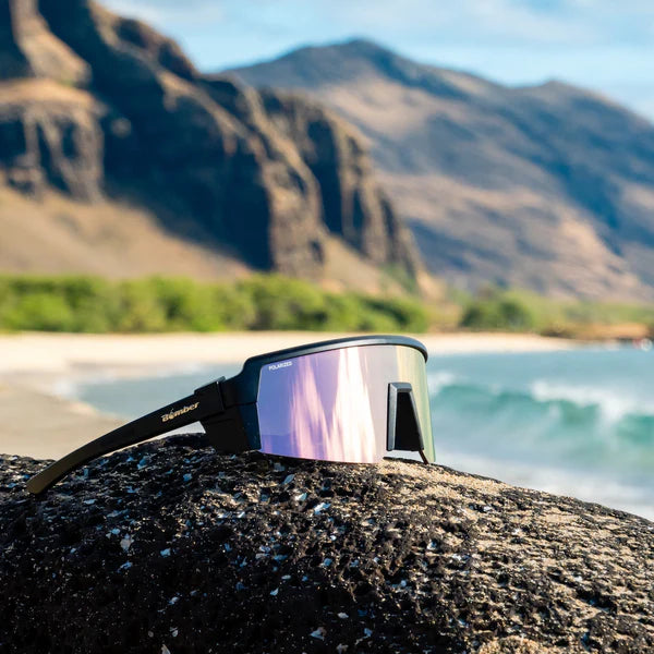BOMBER SMOKE Bomb Safety - Polarized Rose Gold Pink Mirror Black